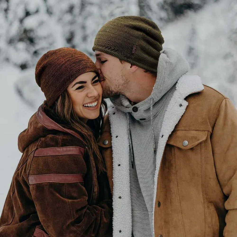 Men Dark Orange+black Lvaiz Fleece Lined Beanie Hat Windproof Winter Unisex - Picture 7 of 7